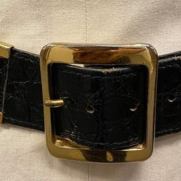 Sz.30🌞ALLIGATOR SKIN LEATHER BELT SZ. 30 - Picture 4 of 11